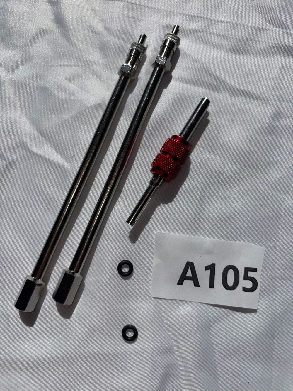 Red and Silver Valve/Core Tool Set for Men Accessories
